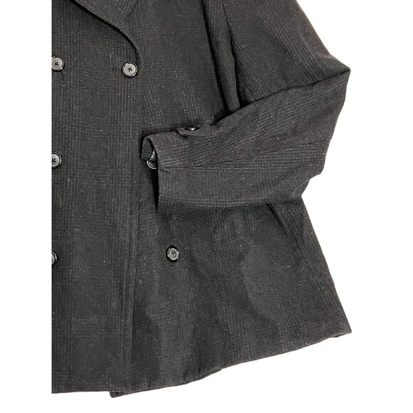 Pronto Uomo Double-Breasted Wool-Blend Peacoat 5XL Charcoal Goth - Picture 13 of 16